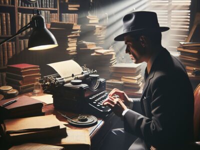 Detective typing